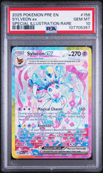 Pokemon Prismatic Evolutions #156 Sylveon Ex Special Illustration Rare PSA 10 WC