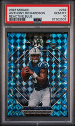 2023 Panini Mosaic #282 Anthony Richardson Reactive Blue Rookie RC PSA 10 PC