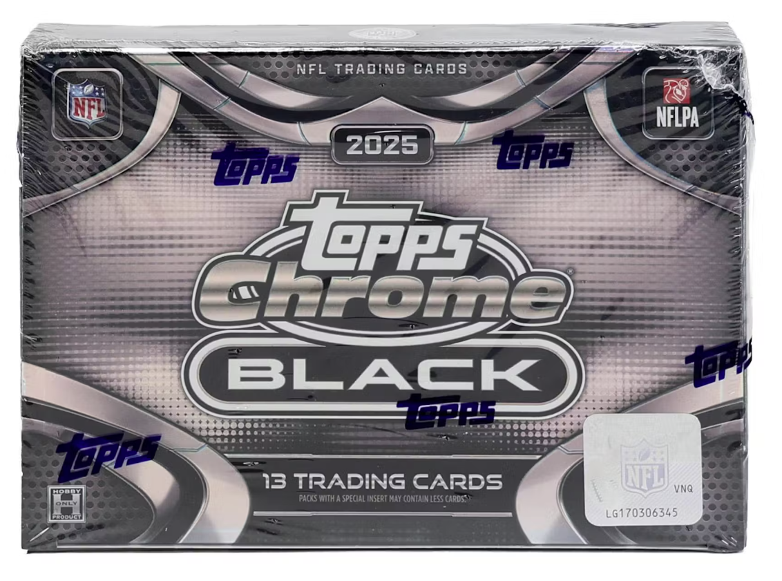 Topps Chrome Black 2025 13枚入り 2025 Topps Chrome Black Football Hobby Box