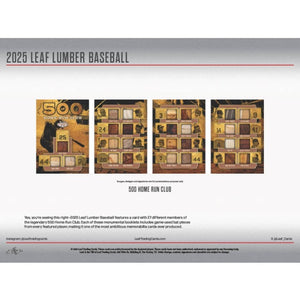 2025 Leaf Lumber Baseball Hobby Box