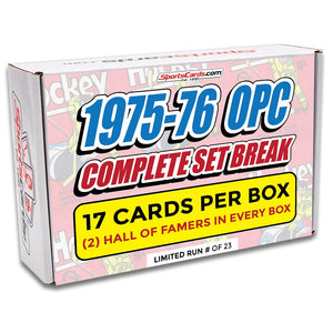 1975-76 O-PEE-CHEE HOCKEY COMPLETE SET BREAK - 17 CARDS PER BOX! 2 HOFERS PER BOX!
