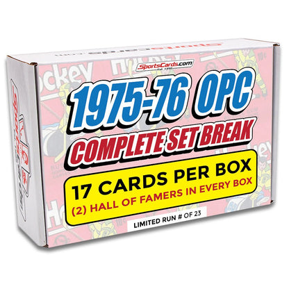 1975-76 O-PEE-CHEE HOCKEY COMPLETE SET BREAK - 17 CARDS PER BOX! 2 HOFERS PER BOX!