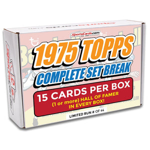 1975 TOPPS BASEBALL COMPLETE SET BREAK - 15 CARDS PER BOX! INCLUDES 1 OR MORE HOFER!