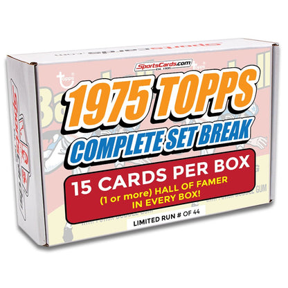 1975 TOPPS BASEBALL COMPLETE SET BREAK - 15 CARDS PER BOX! INCLUDES 1 OR MORE HOFER!