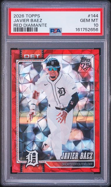 2026 TOPPS #144 JAVIER BAEZ RED DIAMANTE PSA 10 /5