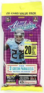 2021 Panini Absolute Football Jumbo Value Pack (Green Parallels!)