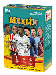 2022-23 Topps UEFA Club Competitions Merlin Chrome Soccer 8-Pack Blaster Box