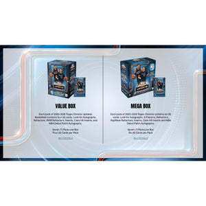 2025/26 Topps Chrome Update Series Basketball Blaster Box (Presell)