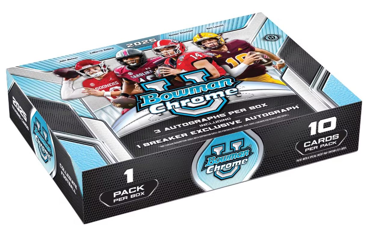 2025 Bowman University Chrome Football Breaker Delight Box