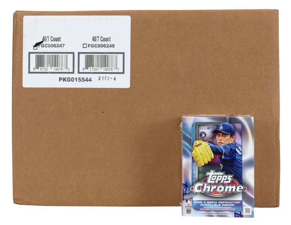 2025 Topps Chrome Baseball 7-Pack Blaster 40-Box Case