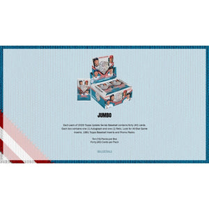2026 Topps Update Series Baseball Hobby Jumbo Box
