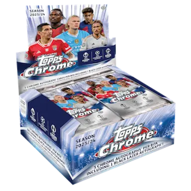 2023/24 Topps Chrome UEFA Club Competitions Soccer Hobby Jumbo Box