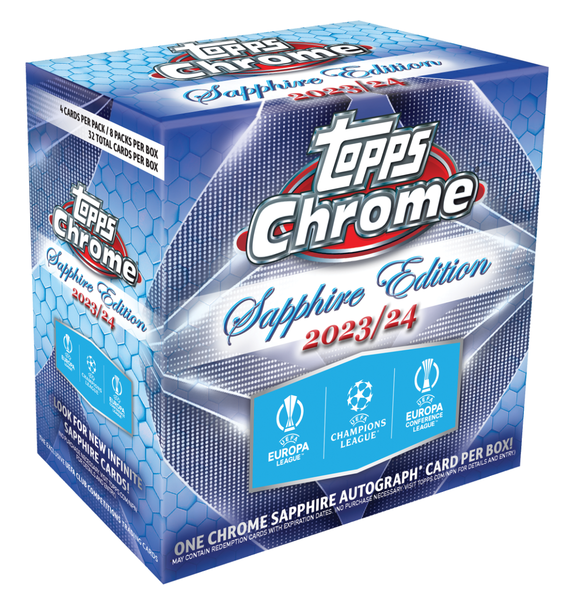 2023/24 Topps Chrome UEFA Club Competitions Sapphire Edition Soccer Box