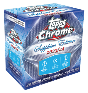 2023/24 Topps Chrome UEFA Club Competitions Sapphire Edition Soccer Box