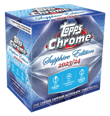 2023/24 Topps Chrome UEFA Club Competitions Sapphire Edition Soccer Box
