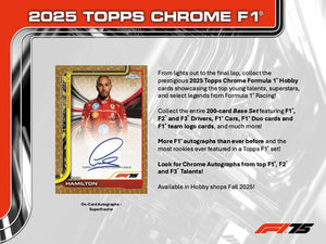 2025 Topps Chrome F1 Formula 1 Hobby Box (Presell)