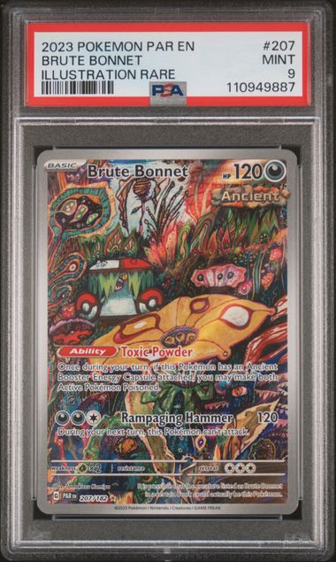 2023 POKEMON PAR EN-PARADOX RIFT #207 BRUTE BONNET ILLUSTRATION RARE PSA 9