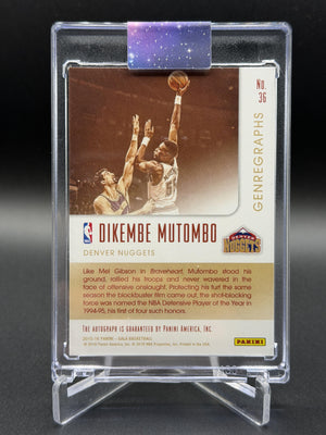 2015-16 Panini Gala #36 Dikembe Mutombo /25 Genregraphs Classics Auto