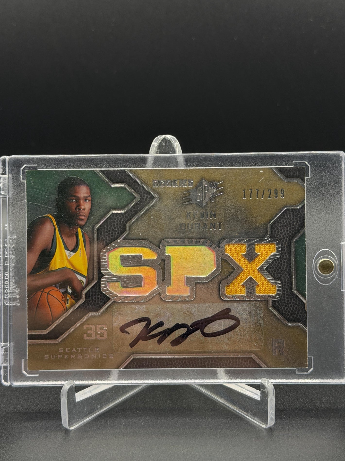 2007-08 Upper Deck SPX Kevin Durant Rookies Patch Auto /299