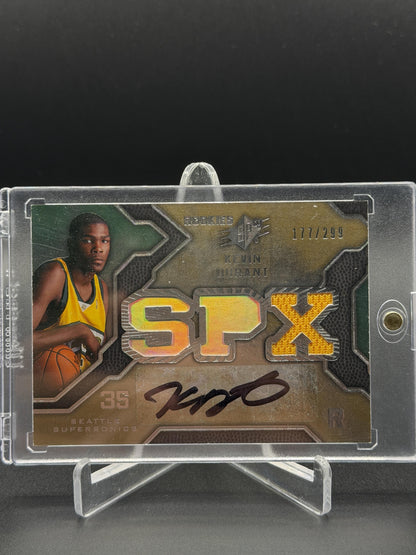 2007-08 Upper Deck SPX Kevin Durant Rookies Patch Auto /299