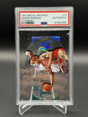 1997-98 Metal Universe #10 T Dennis Rodman Titanium PSA Authentic