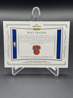 2017-18 Panini National Treasures #ADS-WFZ Walt Frazier All-Decade Auto #/49