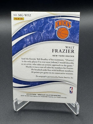 2019-20 Panini Immaculate Walt Frazier Marks of Greatness Auto /99