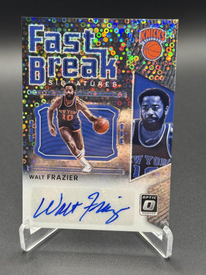 2021-22 Donruss Optic #FB-WFZ Walt Frazier Fast Break Signatures Auto