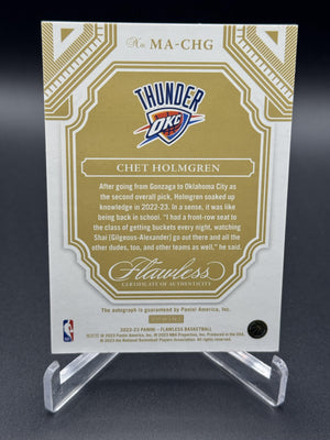 2022-23 Flawless #MA-CHG Chet Holmgren Momentous Auto Ruby #/15 PC