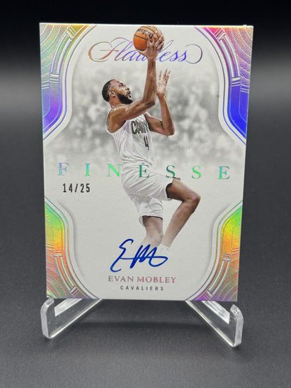 2024-25 Panini Flawless #FNS-EVM Evan Mobley Finesse Signatures #/25