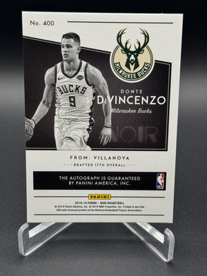 2018-19 Panini Noir #400 Donte DiVincenzo RC Rookie Sapphire Auto #/5