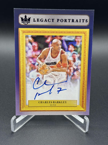 2021-22 Panini Court Kings Charles Barkley Legacy Portrait Signatures Violet /25