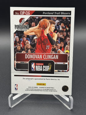 2024-25 Panini Silhouette Donovan Clingan NBA Cup Autographs FOTL Red #/7