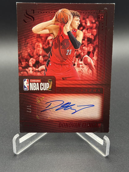 2024-25 Panini Silhouette Donovan Clingan NBA Cup Autographs FOTL Red #/7
