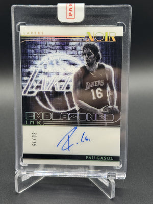 2024-25 Panini #EBI-PAU Noir Pau Gasol Emblazoned Ink Auto /75