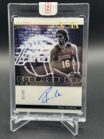 2024-25 Panini #EBI-PAU Noir Pau Gasol Emblazoned Ink Auto /75