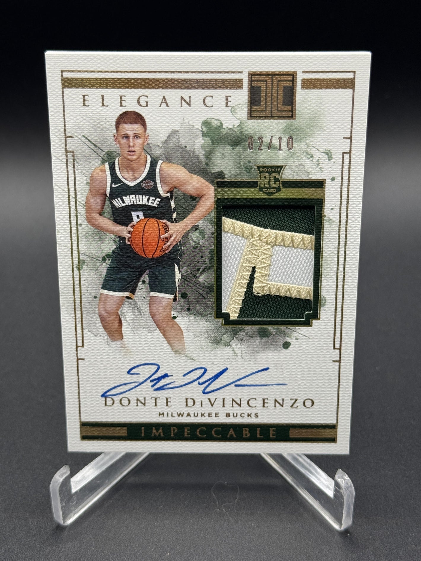 2018-19 Panini Impeccable #127 Donte DiVincenzo Rookie Patch Auto /10