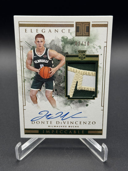 2018-19 Panini Impeccable #127 Donte DiVincenzo Rookie Patch Auto /10