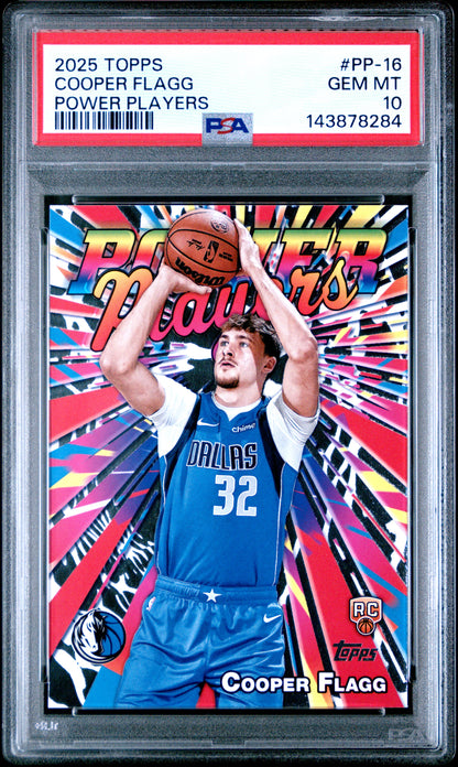 2025-26 Topps #PP-16 Cooper Flagg Rookie RC Power Players PSA 10