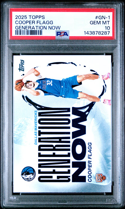 2025-26 Topps #GN-1 Cooper Flagg Generation Now PSA 10