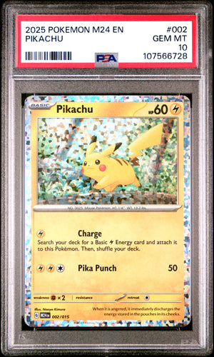 2025 Pokemon M24 En-Mcdonald'S Collection #002 Pikachu PSA 10