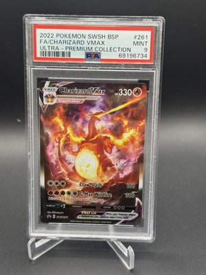 2022 Pokemon Sword & Shield Promo Cards #SWSH261 Charizard VMAX UPC PSA 9