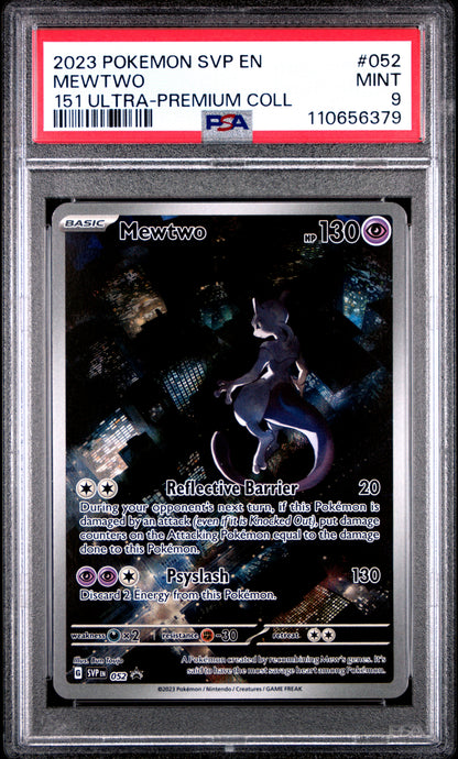 2023 Pokemon Svp En-Sv Black Star Promo #052 Mewtwo 151 Ultra-Premium Coll PSA 9