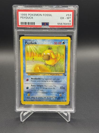 1999 Pokemon Fossil #53 Psyduck PSA 6