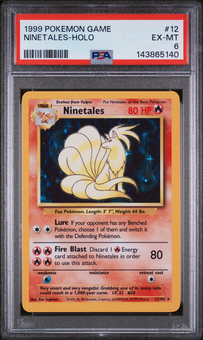 1999 Pokemon Game #12 Ninetales Holo PSA 6