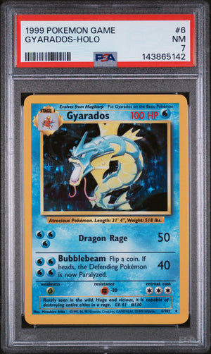 1999 Pokemon Game #6 Gyarados-Holo PSA 7