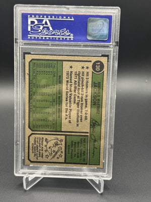 1974 Topps #130 Reggie Jackson PSA 8