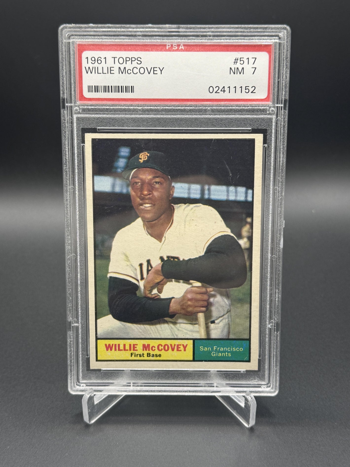1961 Topps #517 Willie McCovey PSA 7