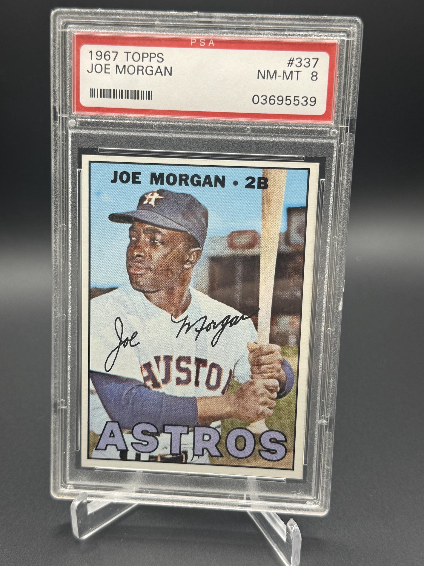 1967 Topps #337 Joe Morgan PSA 8