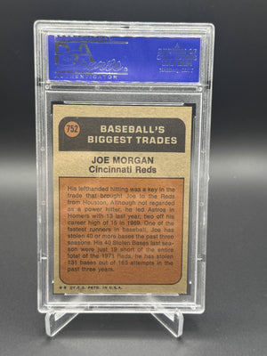 1972 Topps #752 Joe Morgan Traded PSA 8